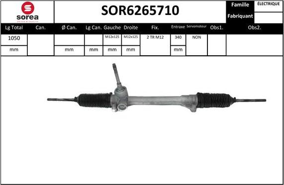 SNRA SOR6265710 - Рульовий механізм, рейка autocars.com.ua