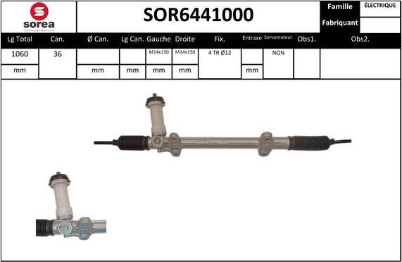 SNRA SOR6441000 - Рульовий механізм, рейка autocars.com.ua
