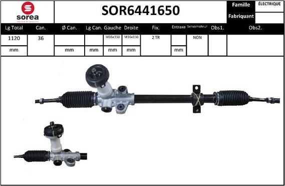 SNRA SOR6441650 - Рульовий механізм, рейка autocars.com.ua