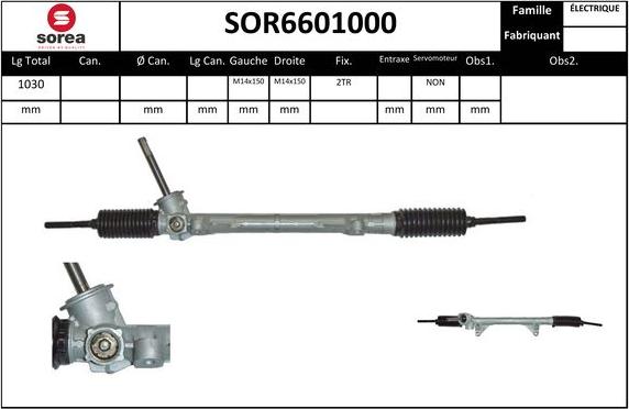 SNRA SOR6601000 - Рульовий механізм, рейка autocars.com.ua