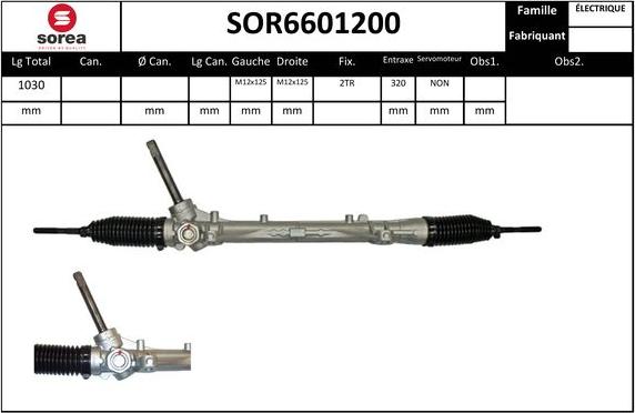 SNRA SOR6601200 - Рульовий механізм, рейка autocars.com.ua