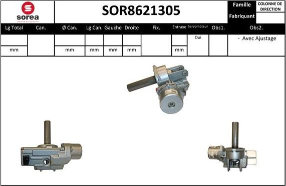 SNRA SOR8621305 - Рульова колонка autocars.com.ua