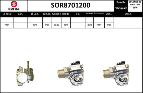 SNRA SOR8701200 - Рульова колонка autocars.com.ua