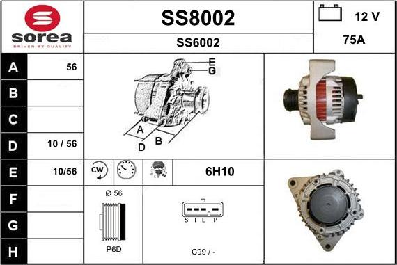 SNRA SS8002 - Генератор autocars.com.ua