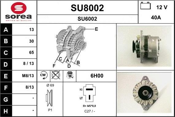 SNRA SU8002 - Генератор autocars.com.ua
