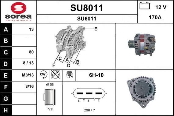 SNRA SU8011 - Генератор autocars.com.ua