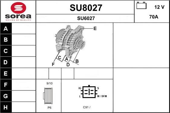 SNRA SU8027 - Генератор autocars.com.ua