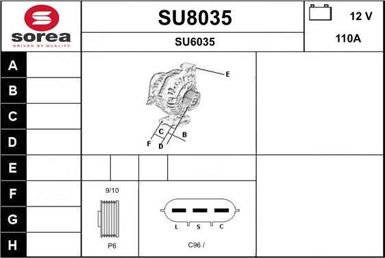 SNRA SU8035 - Генератор autocars.com.ua