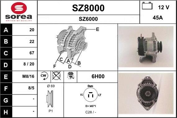 SNRA SZ8000 - Генератор autocars.com.ua