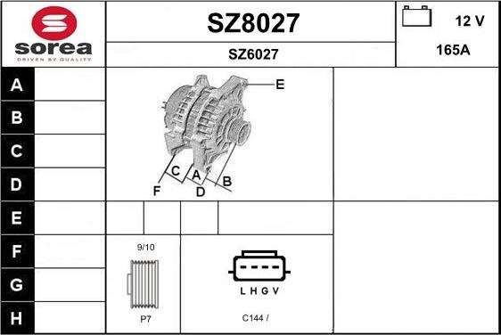 SNRA SZ8027 - Генератор autocars.com.ua