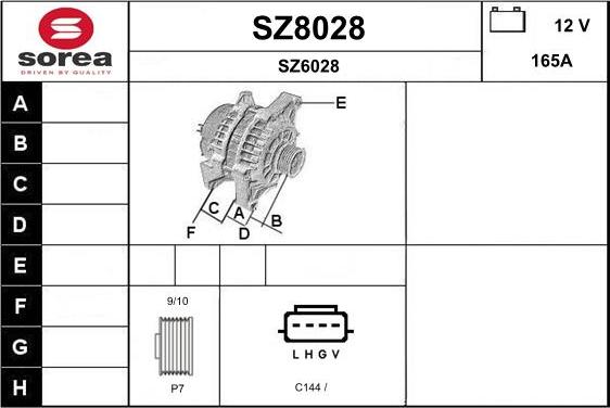 SNRA SZ8028 - Генератор autocars.com.ua