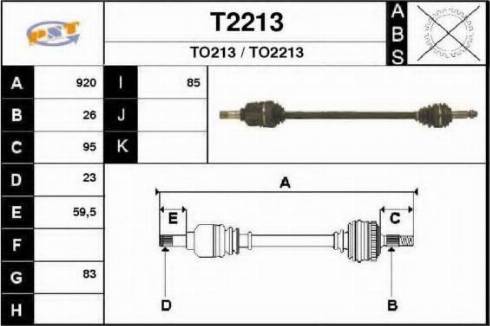 SNRA T2213 - Приводной вал autodnr.net