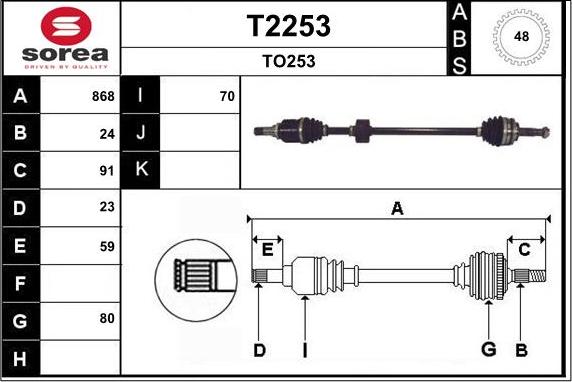 SNRA T2253 - Приводной вал autodnr.net