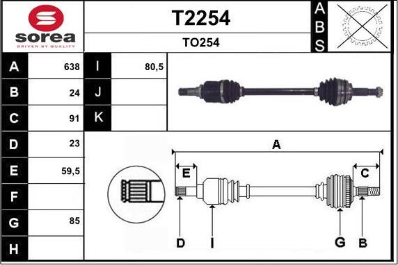 SNRA T2254 - Приводной вал avtokuzovplus.com.ua