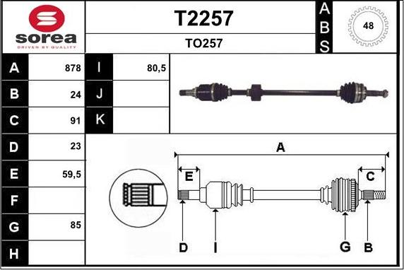 SNRA T2257 - Приводной вал avtokuzovplus.com.ua