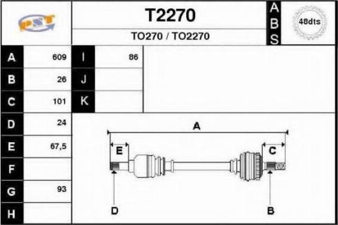 SNRA T2270 - Приводной вал avtokuzovplus.com.ua