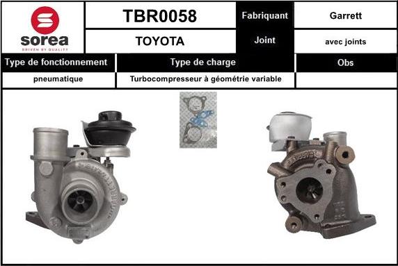 SNRA TBR0058 - Турбина, компрессор avtokuzovplus.com.ua