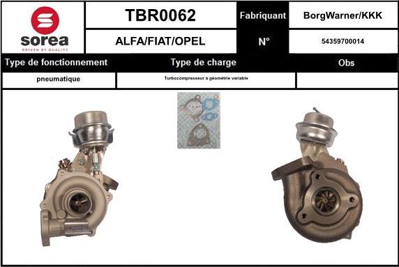 SNRA TBR0062 - Турбина, компрессор autodnr.net