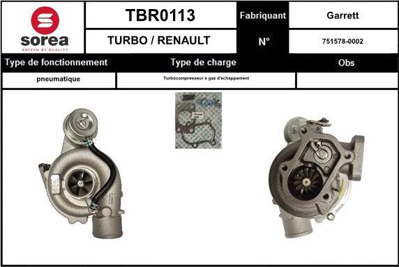 SNRA TBR0113 - Компресор, наддув autocars.com.ua