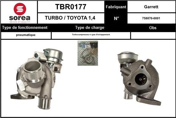 SNRA TBR0177 - Компресор, наддув autocars.com.ua