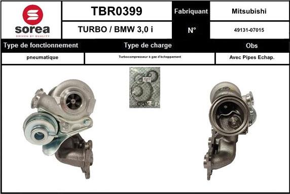 SNRA TBR0399 - Турбина, компрессор autodnr.net