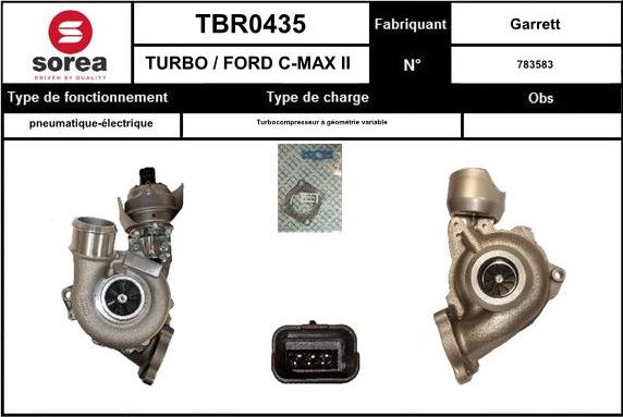 SNRA TBR0435 - Турбина, компрессор avtokuzovplus.com.ua