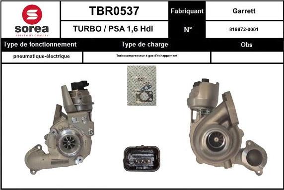 SNRA TBR0537 - Компресор, наддув autocars.com.ua