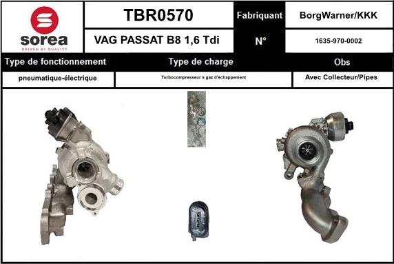 SNRA TBR0570 - Турбина, компрессор avtokuzovplus.com.ua