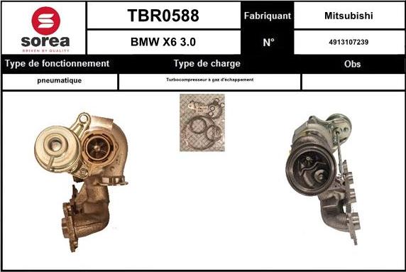 SNRA TBR0588 - Турбина, компрессор autodnr.net