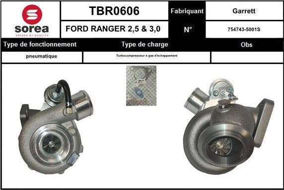 SNRA TBR0606 - Турбина, компрессор autodnr.net