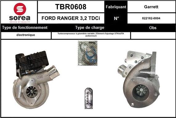 SNRA TBR0608 - Компресор, наддув autocars.com.ua