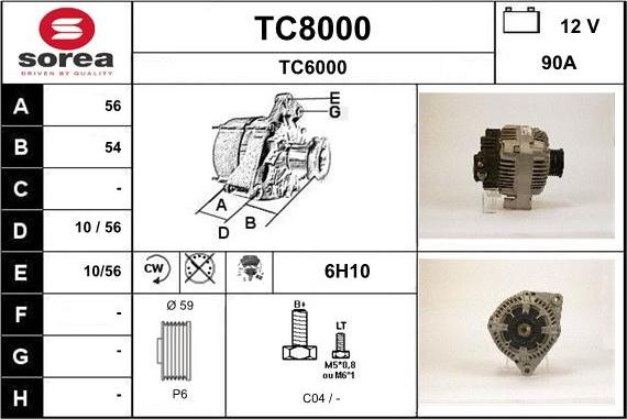 SNRA TC8000 - Генератор autocars.com.ua