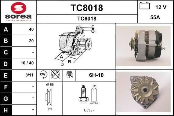 SNRA TC8018 - Генератор avtokuzovplus.com.ua