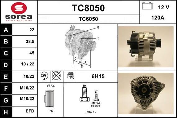 SNRA TC8050 - Генератор autocars.com.ua