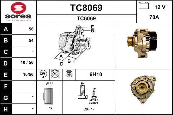 SNRA TC8069 - Генератор avtokuzovplus.com.ua