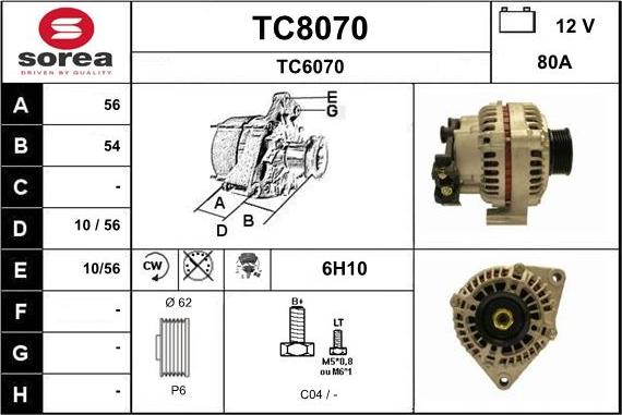 SNRA TC8070 - Генератор avtokuzovplus.com.ua