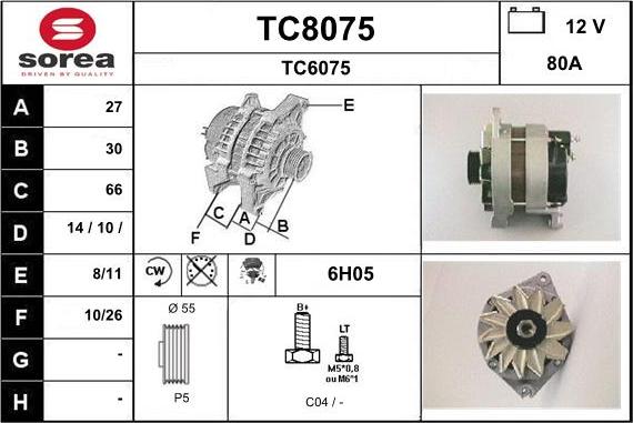 SNRA TC8075 - Генератор avtokuzovplus.com.ua