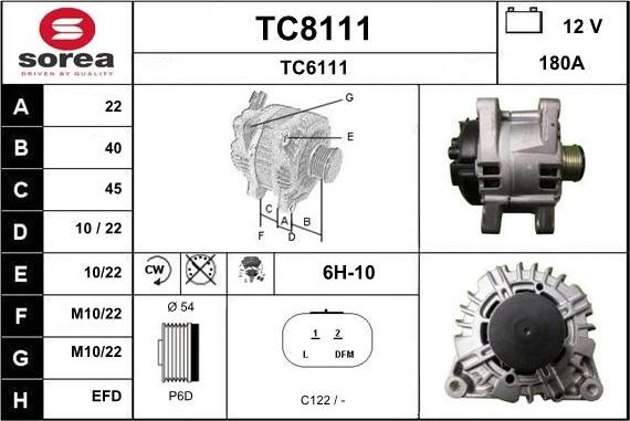 SNRA TC8111 - Генератор autocars.com.ua