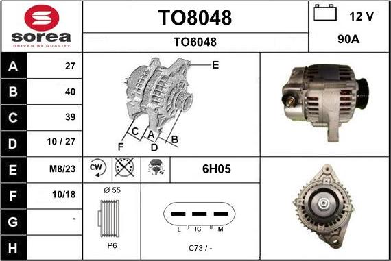 SNRA TO8048 - Генератор autocars.com.ua