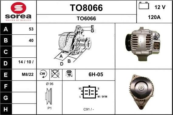 SNRA TO8066 - Генератор avtokuzovplus.com.ua