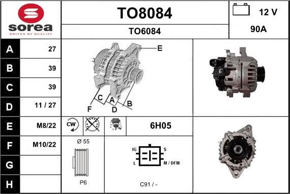 SNRA TO8084 - Генератор autocars.com.ua