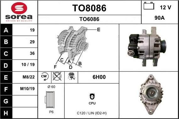 SNRA TO8086 - Генератор autocars.com.ua