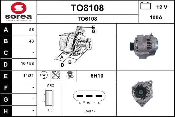 SNRA TO8108 - Генератор autodnr.net