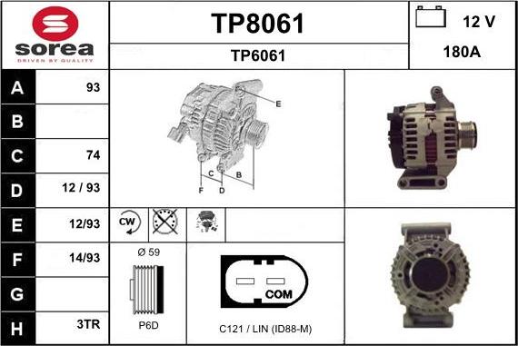 SNRA TP8061 - Генератор autocars.com.ua