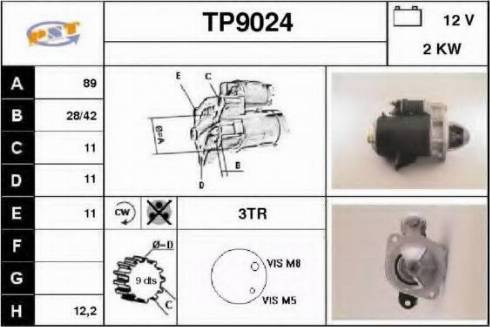 SNRA TP9024 - Стартер autocars.com.ua