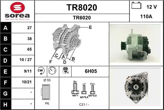 SNRA TR8020 - Генератор avtokuzovplus.com.ua