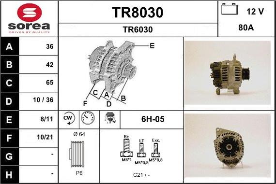 SNRA TR8030 - Генератор avtokuzovplus.com.ua