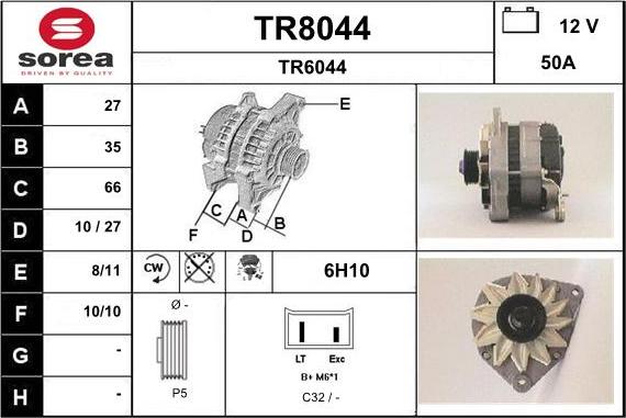 SNRA TR8044 - Генератор avtokuzovplus.com.ua