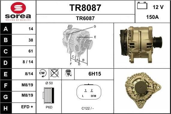 SNRA TR8087 - Генератор avtokuzovplus.com.ua