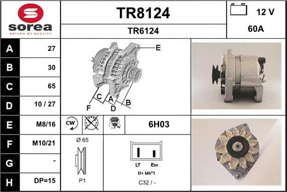 SNRA TR8124 - Генератор autocars.com.ua